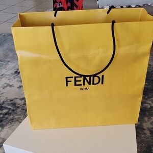 Fendi Yellow Shopping Bag
